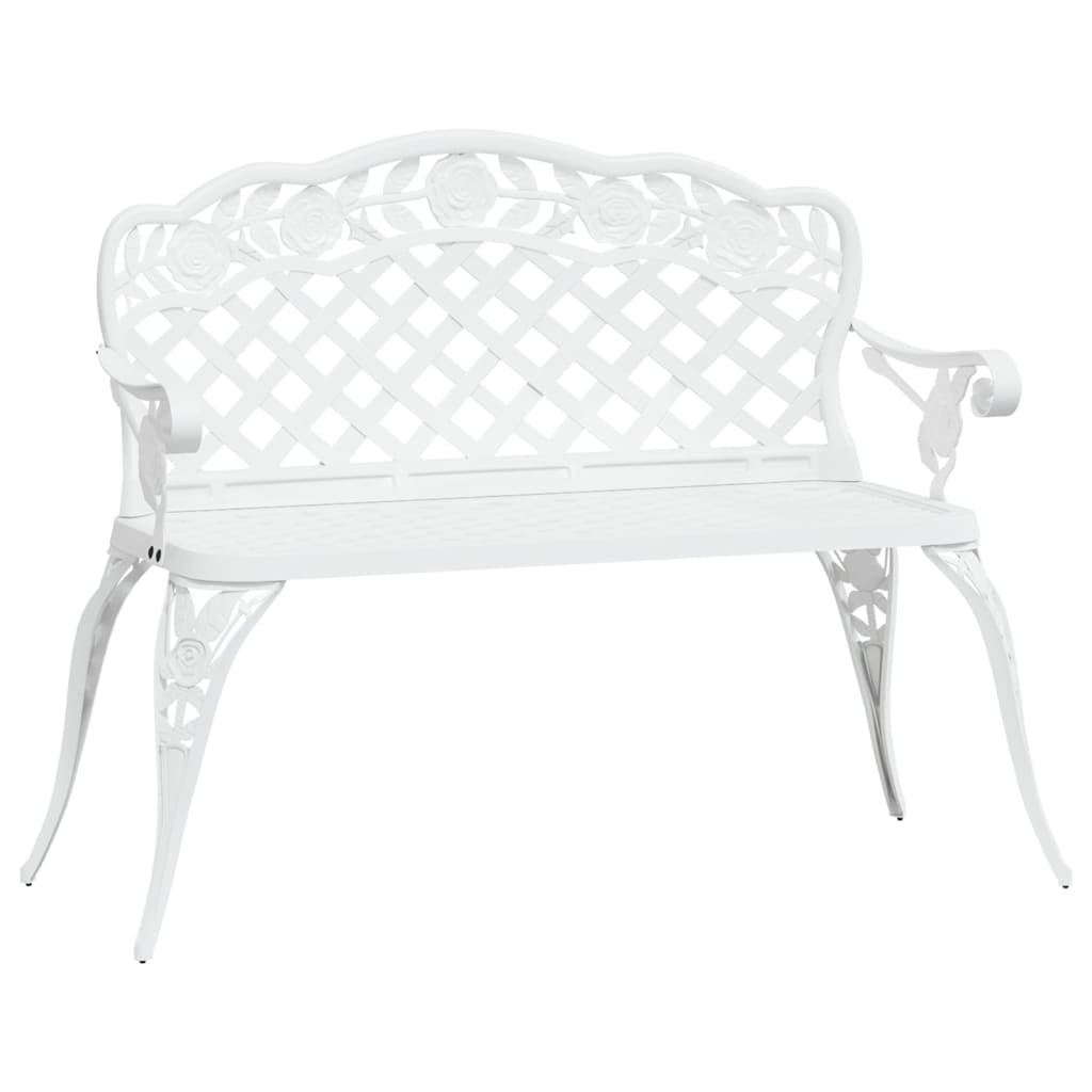 vidaXL Outdoor Patio Bench Outdoor Bench Chair for Backyard Cast Aluminum-7