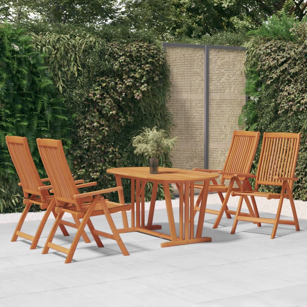 vidaXL Patio Folding Chairs Camping Garden Lawn Chair Solid Wood Eucalyptus-10