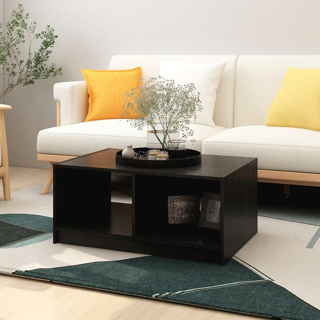 vidaXL Solid Pinewood Coffee Table 29.5"x13.2" Couch End Table Multi Colors-0