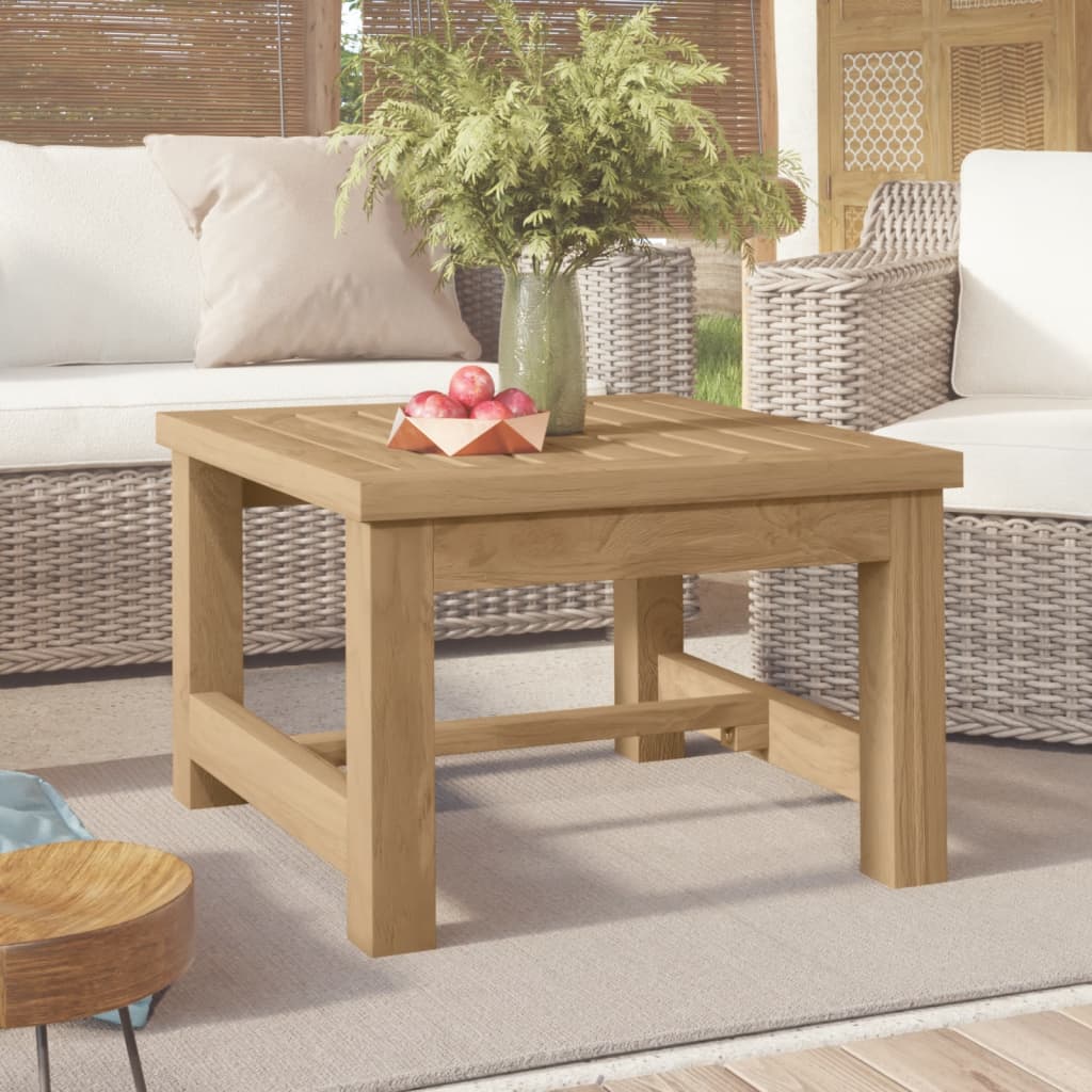 vidaXL Coffee Table 17.7"x17.7"x11.8" Solid Wood Teak-0