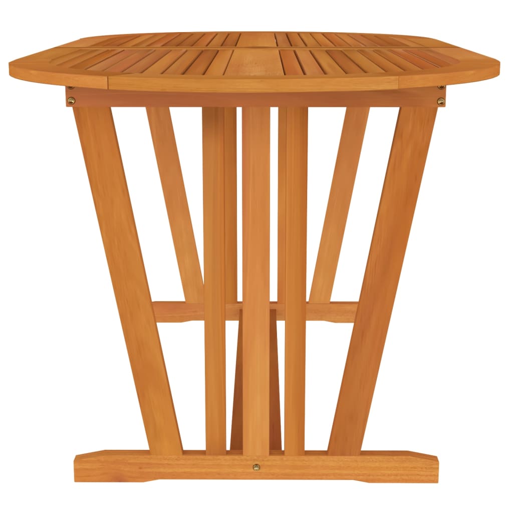 vidaXL Patio Table 63"x33.5"x29.5" Solid Wood Eucalyptus-2