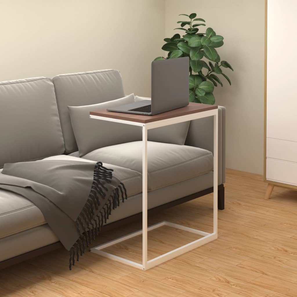 vidaXL Side Table White 21.7"x13.8"x26" Engineered Wood-0