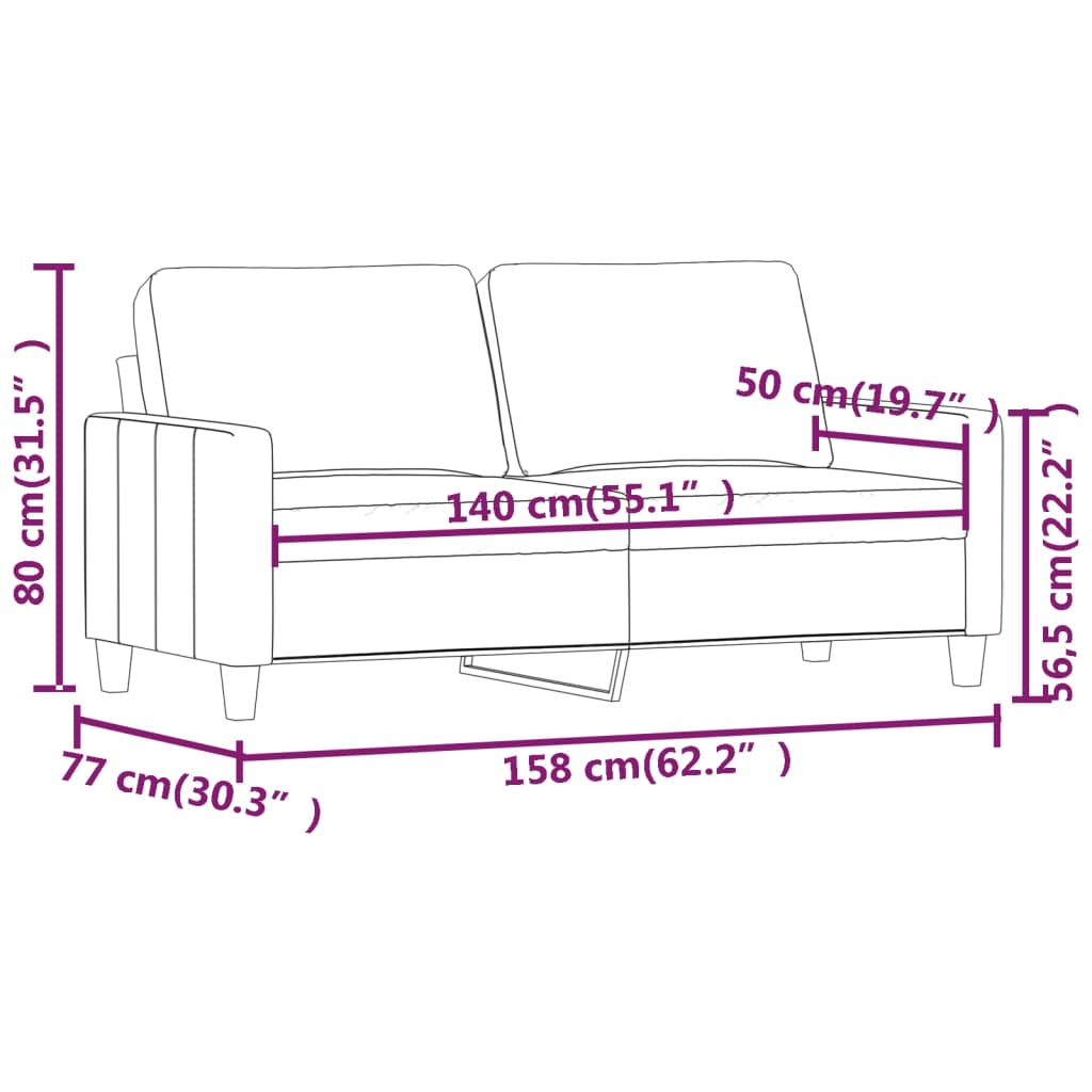 vidaXL Sofa Chair Accent Chair Sofa Couch for Living Room Bedroom Faux Leather-22