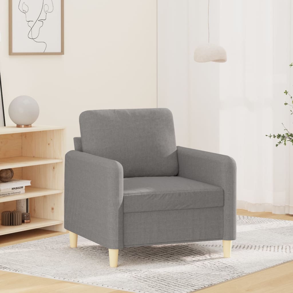 vidaXL Sofa Chair Living Room Accent Upholstered Chair with Armrest Fabric-8