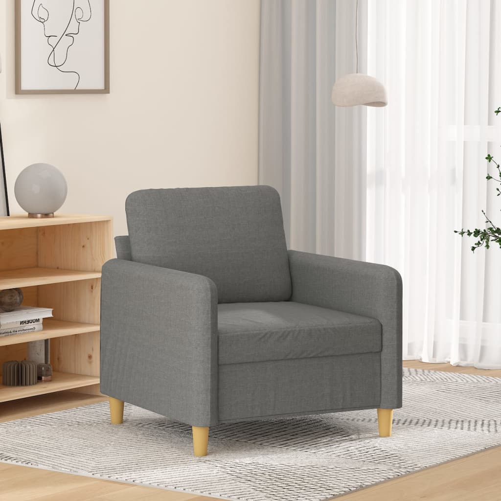 vidaXL Sofa Chair Living Room Accent Upholstered Chair with Armrest Fabric-24