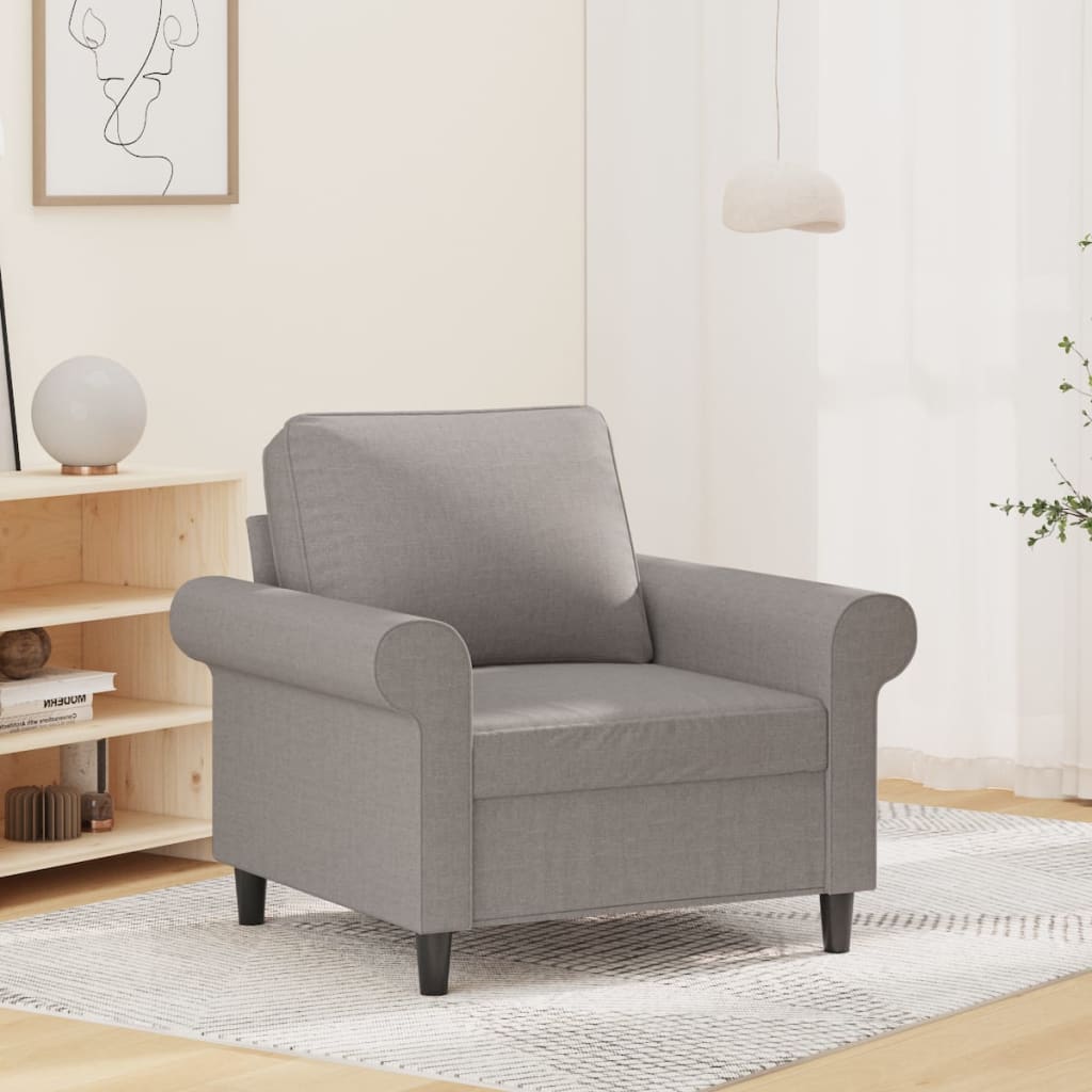 vidaXL Sofa Chair Living Room Accent Upholstered Chair with Armrest Fabric-38