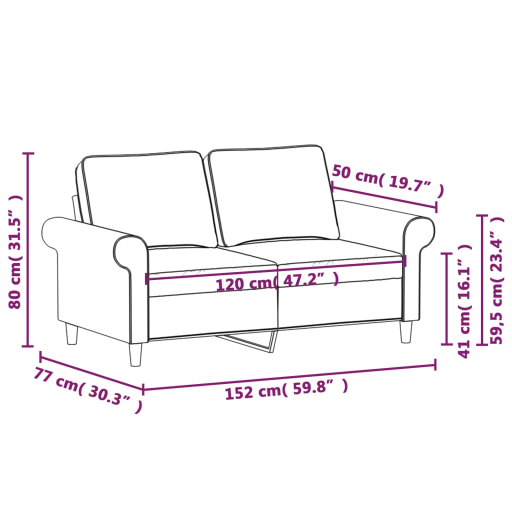 vidaXL Sofa Chair Living Room Accent Upholstered Chair with Armrest Fabric-5