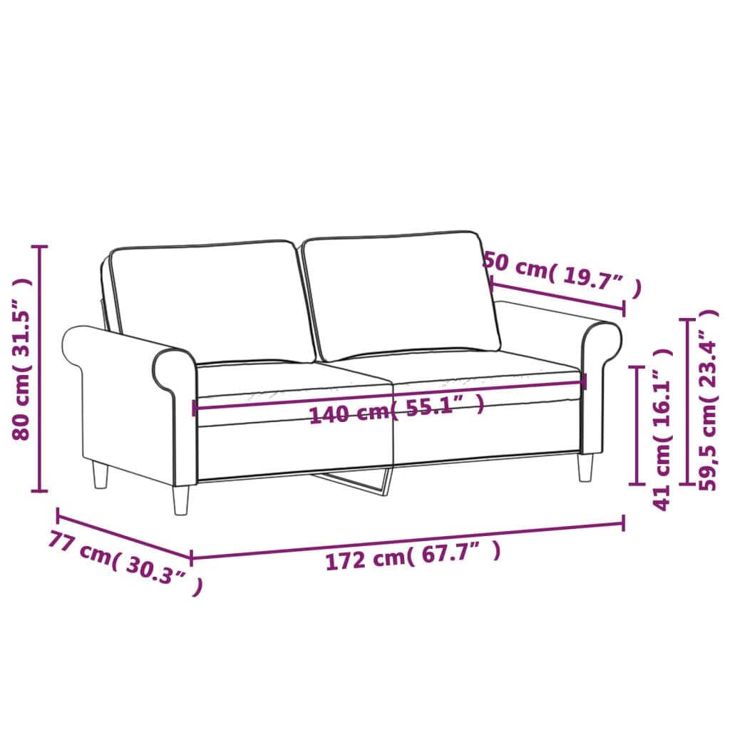 vidaXL Sofa Chair Living Room Accent Upholstered Chair with Armrest Fabric-41