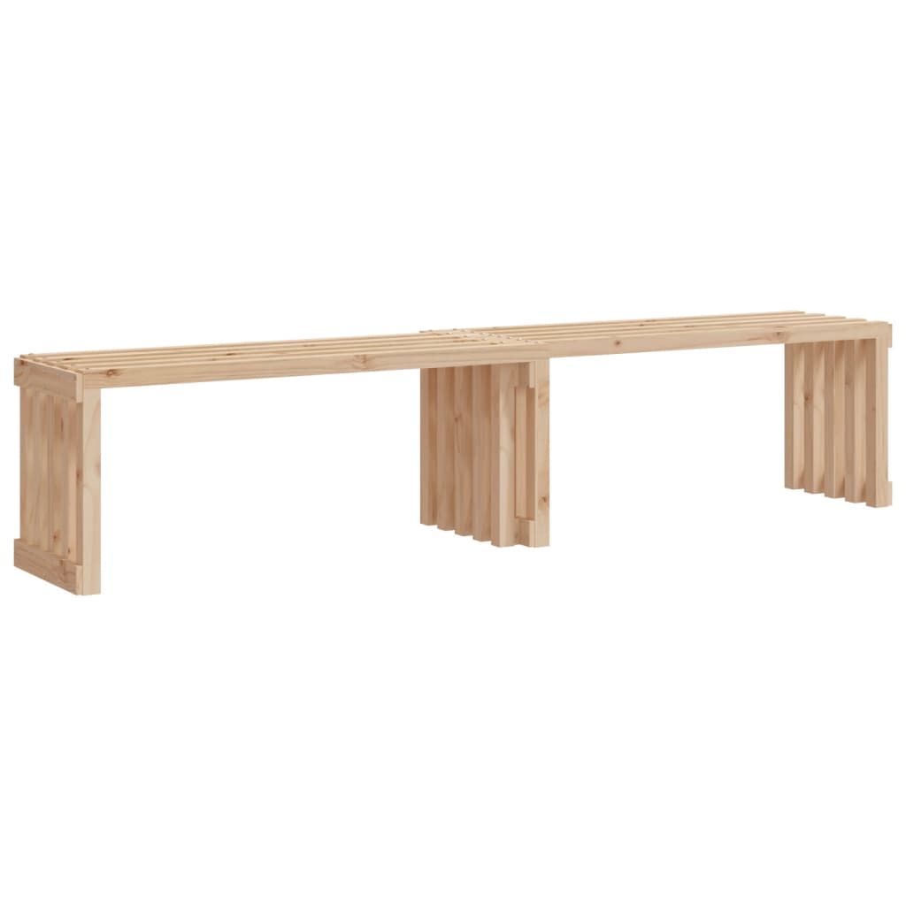 vidaXL Patio Bench Extendable Garden Bench Outdoor Seating Solid Wood Pine-30
