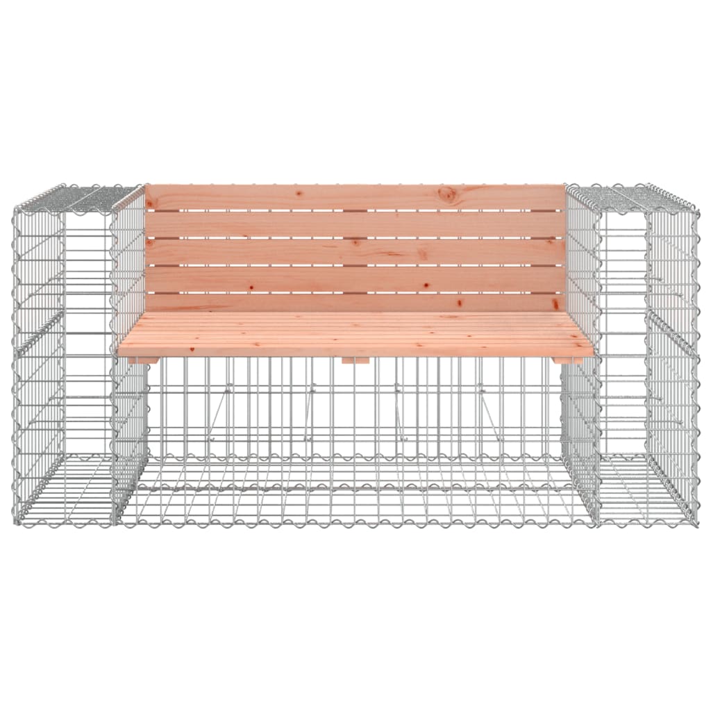 vidaXL Patio Bench Outdoor Park Bench Seating Gabion Design Solid Wood Pine-0