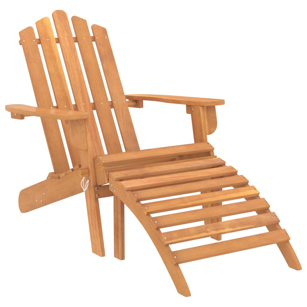 vidaXL Patio Adirondack Chairs with Footrests 2 pcs Solid Wood Acacia-1