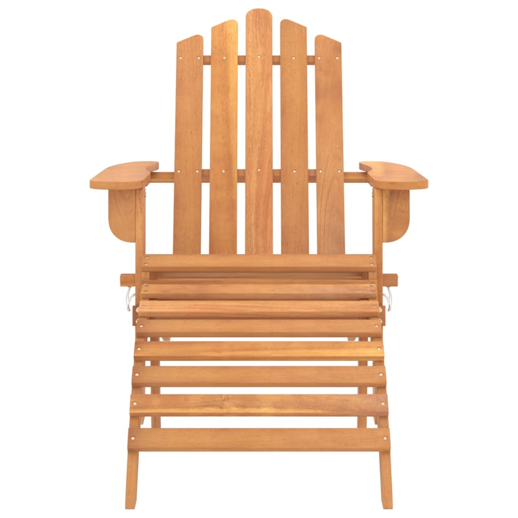 vidaXL Patio Adirondack Chairs with Footrests 2 pcs Solid Wood Acacia-2