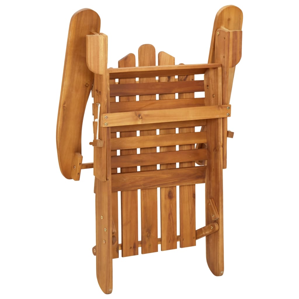 vidaXL Patio Adirondack Chairs with Footrests 2 pcs Solid Wood Acacia-5
