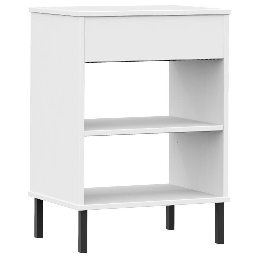 vidaXL Console Cabinet Buffet Storage with Metal Legs Solid Wood Pine OSLO-13