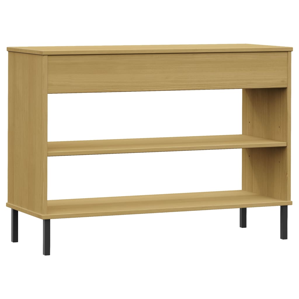 vidaXL Console Cabinet Buffet Storage with Metal Legs Solid Wood Pine OSLO-5