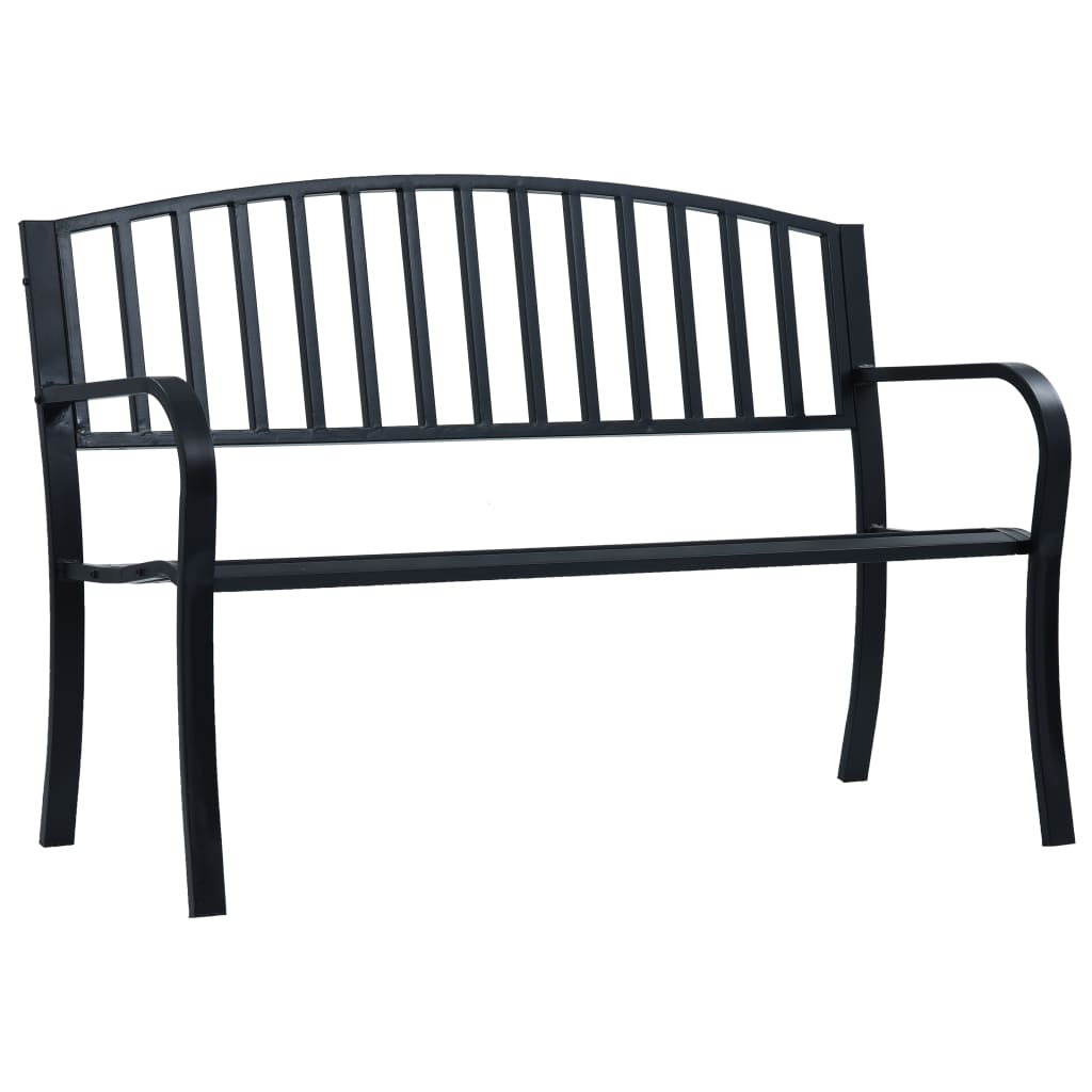 vidaXL Outdoor Patio Bench Park Outdoor Garden Bench for Yard Porch Steel-1