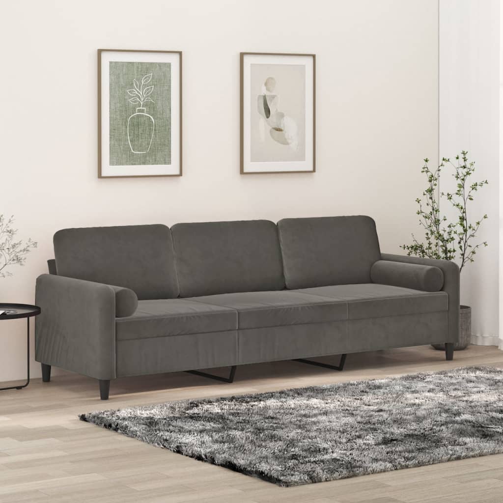 vidaXL Sofa Sectional Couch with Pillows and Cushions for Living Room Velvet-22