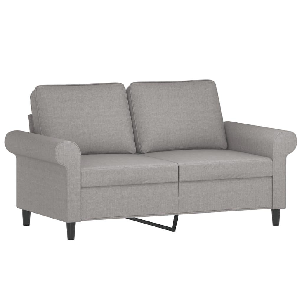 vidaXL 2-Seater Sofa with Pillows&Cushions Dark Gray 55.1" Fabric-0