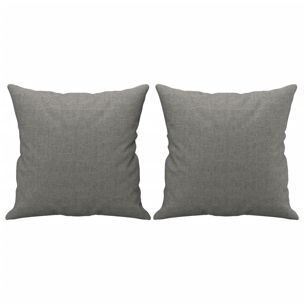 vidaXL 2-Seater Sofa with Pillows&Cushions Dark Gray 55.1" Fabric-14