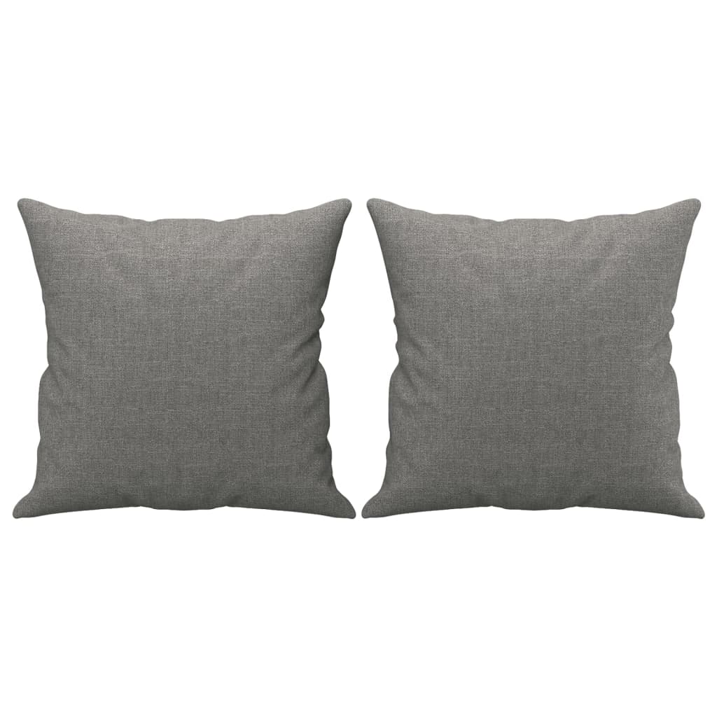 vidaXL 2-Seater Sofa with Pillows&Cushions Dark Gray 55.1" Fabric-1