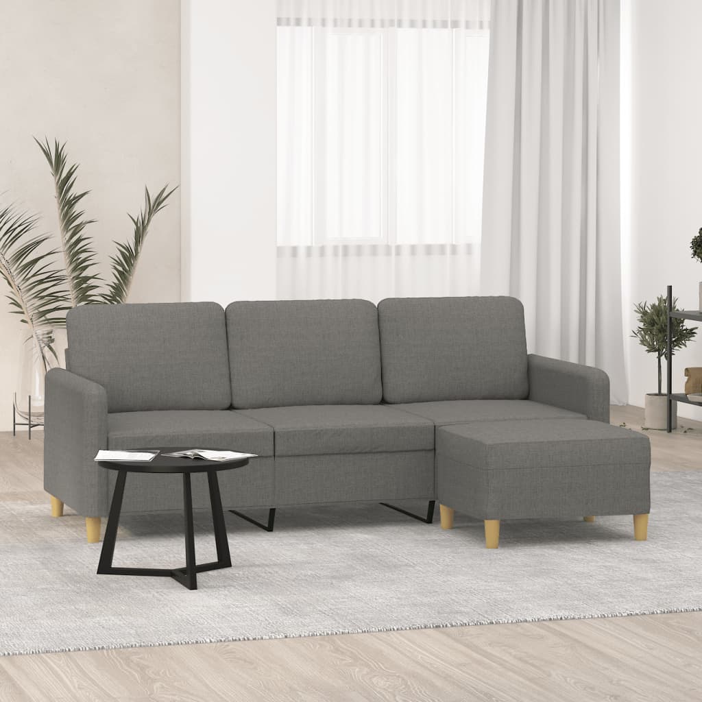 vidaXL Sofa Chair with Footstool Living Room Accent Upholstered Chair Fabric-31