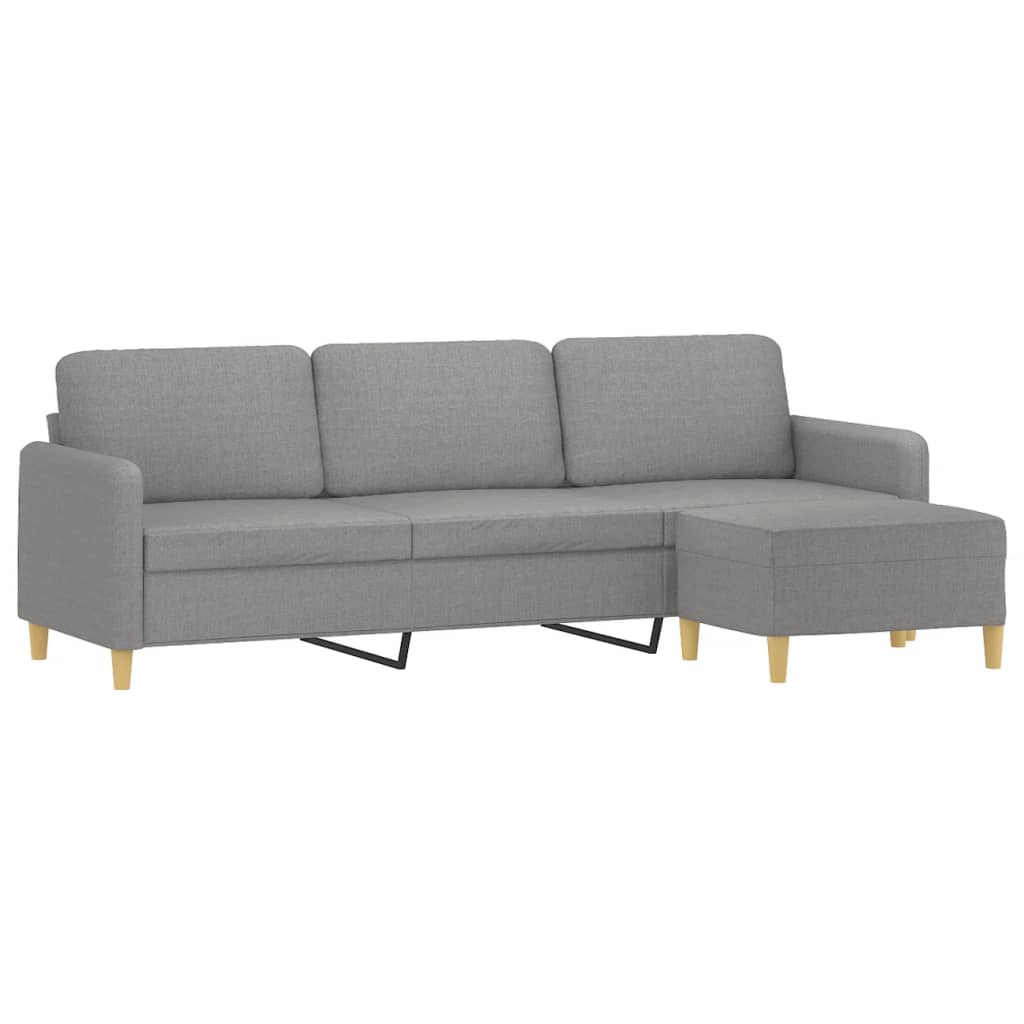 vidaXL Sofa Chair with Footstool Living Room Accent Upholstered Chair Fabric-35
