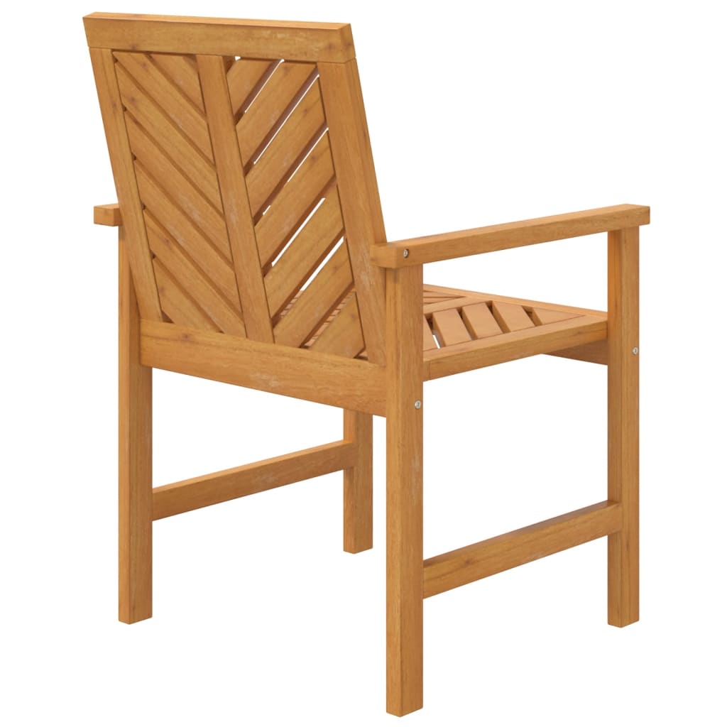 vidaXL Patio Chair Outdoor Patio Furniture Dining Chair Solid Wood Acacia-21