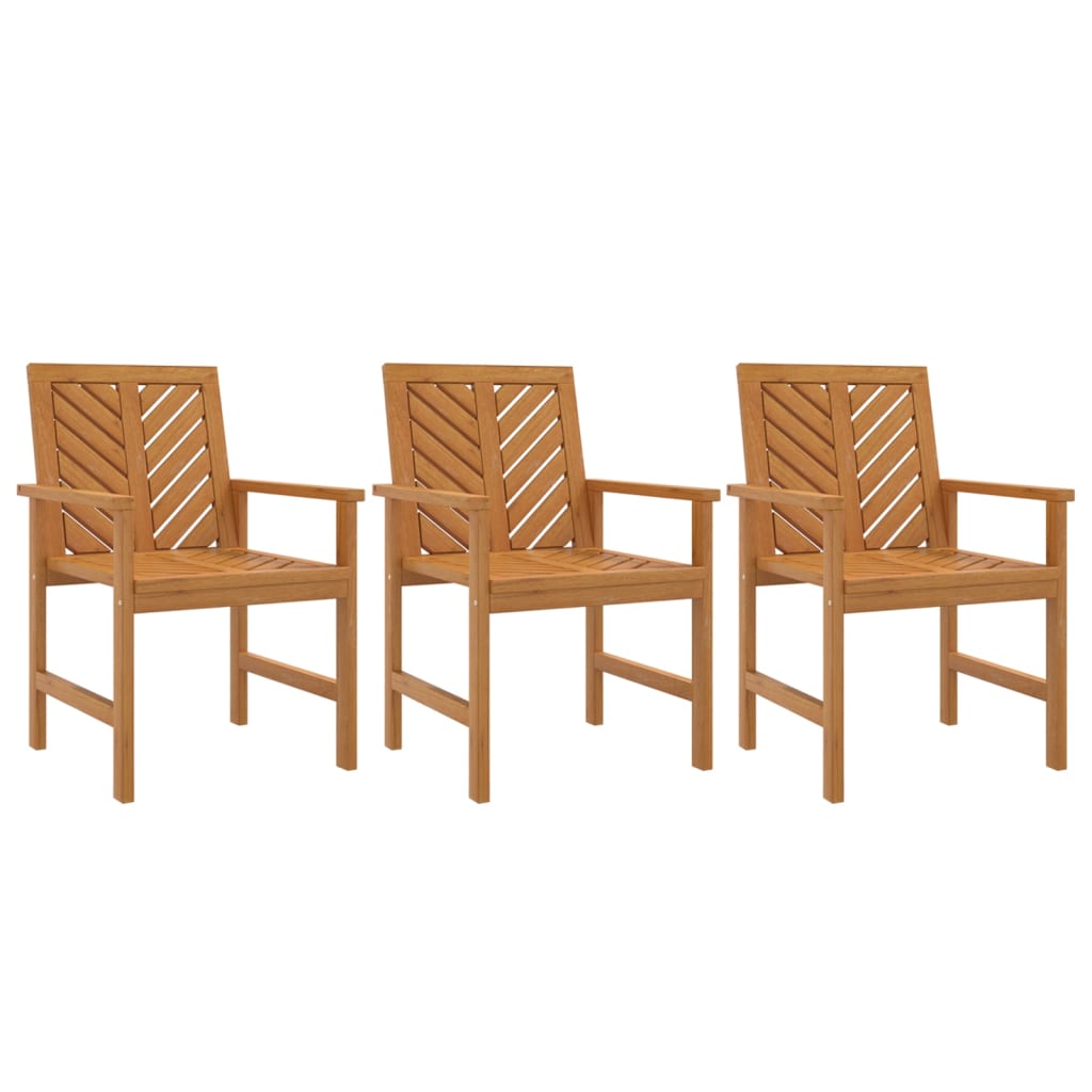 vidaXL Patio Chair Outdoor Patio Furniture Dining Chair Solid Wood Acacia-25