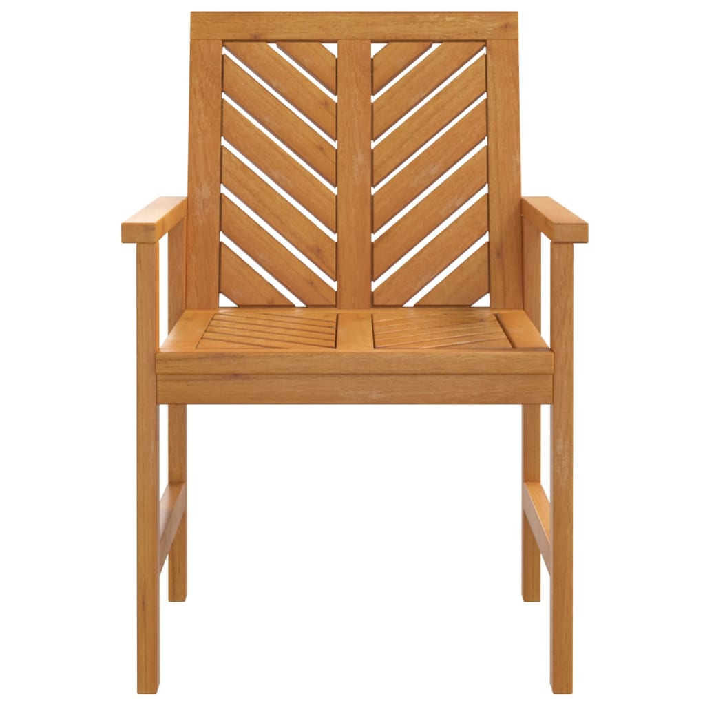 vidaXL Patio Chair Outdoor Patio Furniture Dining Chair Solid Wood Acacia-10