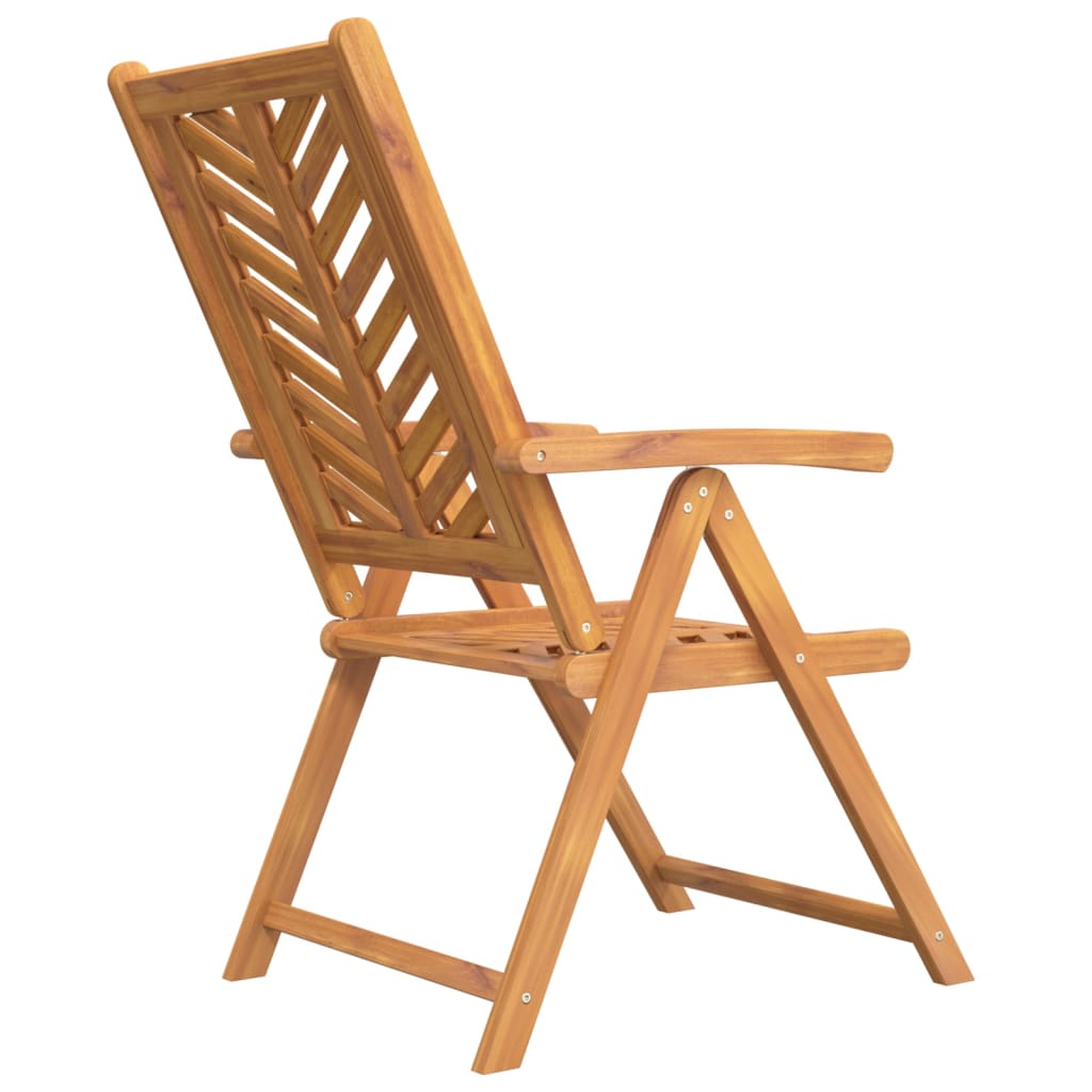 vidaXL Patio Chair Reclining Chair Seating Outdoor Furniture Solid Wood Acacia-15