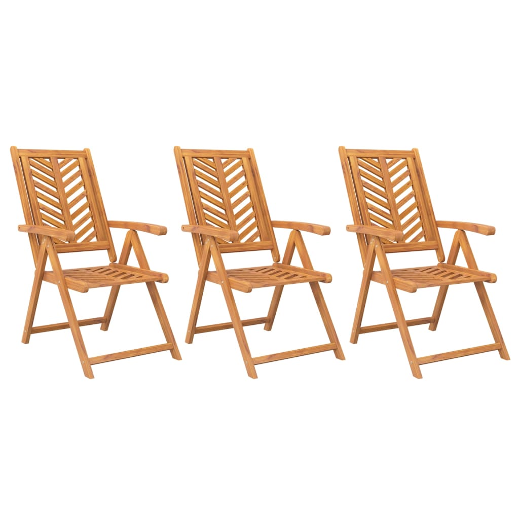 vidaXL Patio Chair Reclining Chair Seating Outdoor Furniture Solid Wood Acacia-4