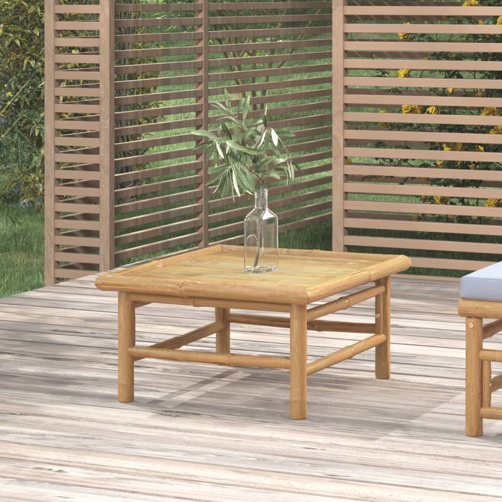 vidaXL Patio Table 25.6"x21.7"x11.8" Bamboo-0