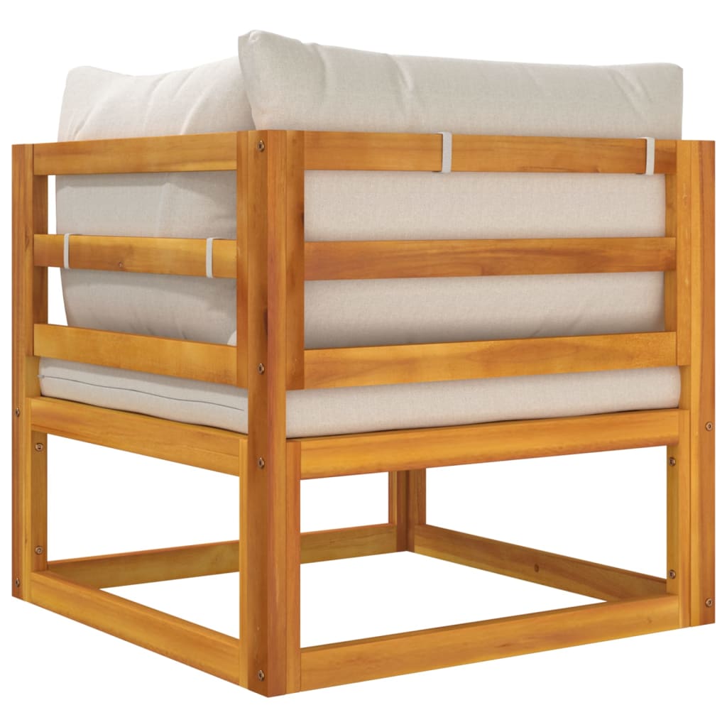 vidaXL 2 Piece Patio Sofa Set with Cushions Solid Wood Acacia-7