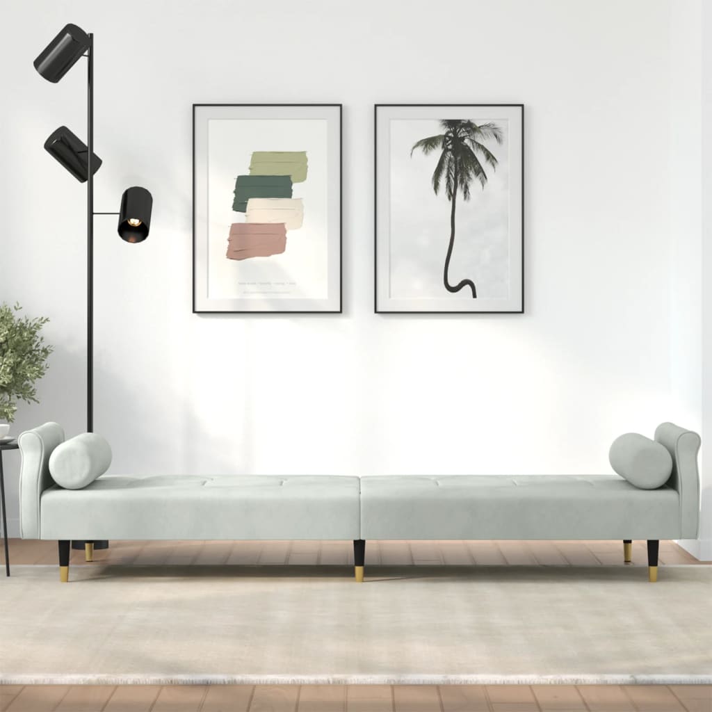 vidaXL Sofa Bed Loveseat Convertible Sofa Bed with Cushions for Studio Velvet-13