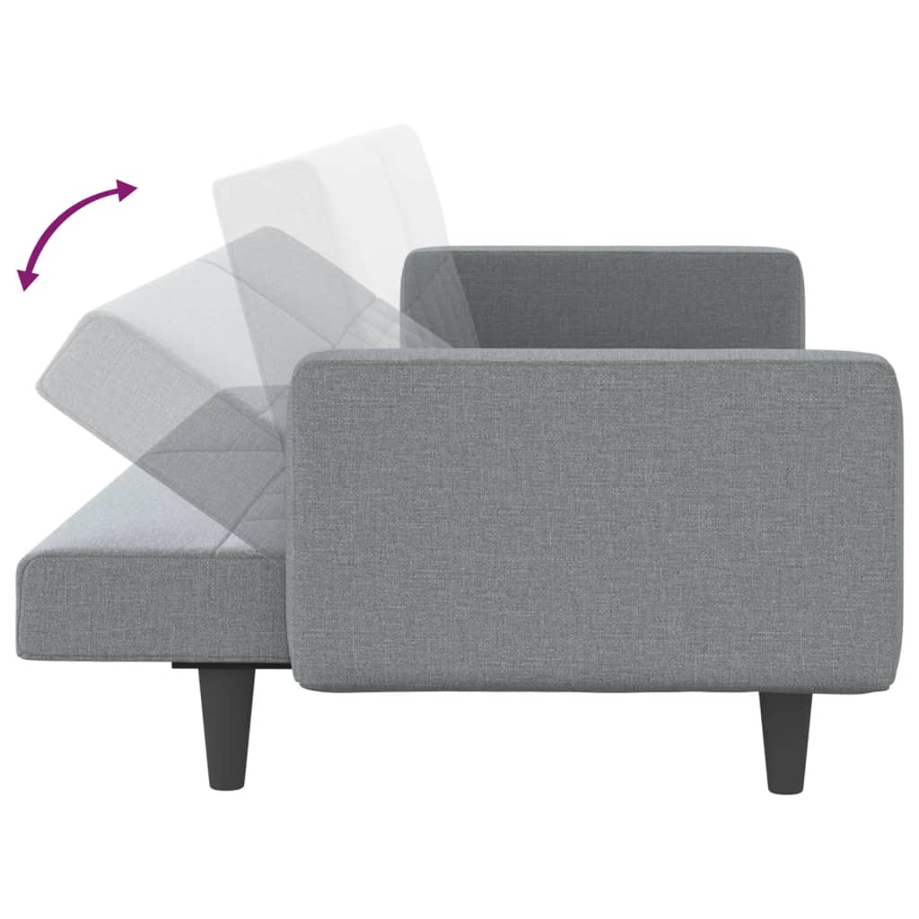 vidaXL Sofa Bed Loveseat Convertible Sofa Bed with Cushions for Studio Fabric-15