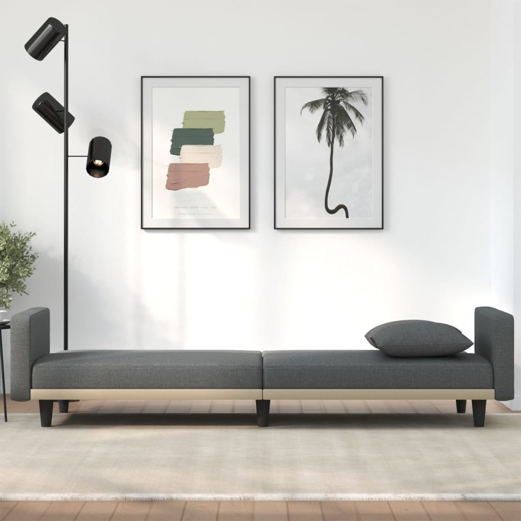 vidaXL Sofa Bed Loveseat Convertible Sofa Bed with Cushions for Studio Fabric-7