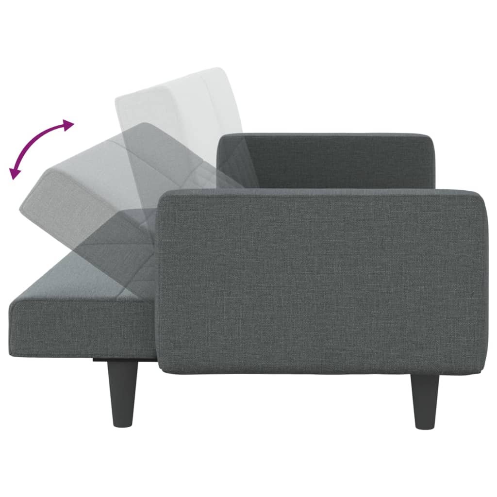 vidaXL Sofa Bed Loveseat Convertible Sofa Bed with Cushions for Studio Fabric-3