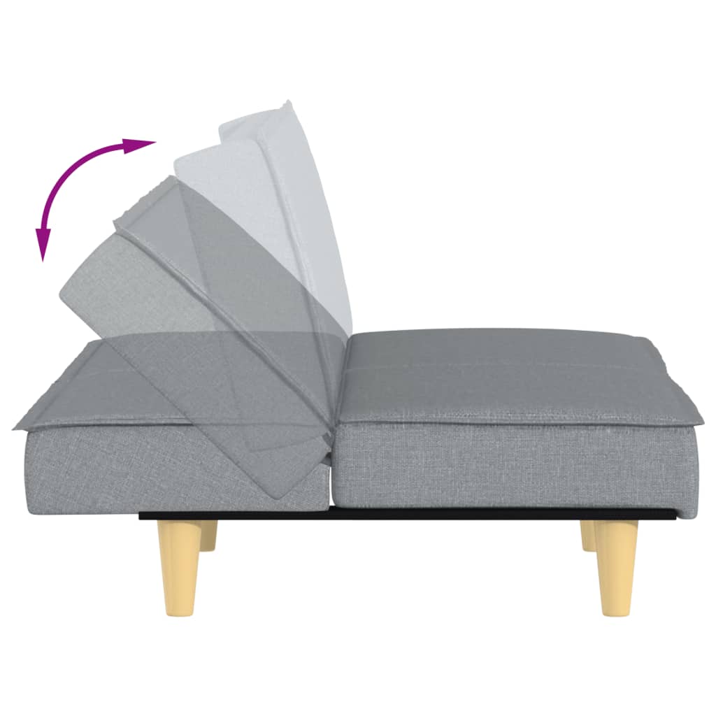 vidaXL Sofa Bed Modern Loveseat Sleeper Sofa Guest Bed with Pillows Fabric-11
