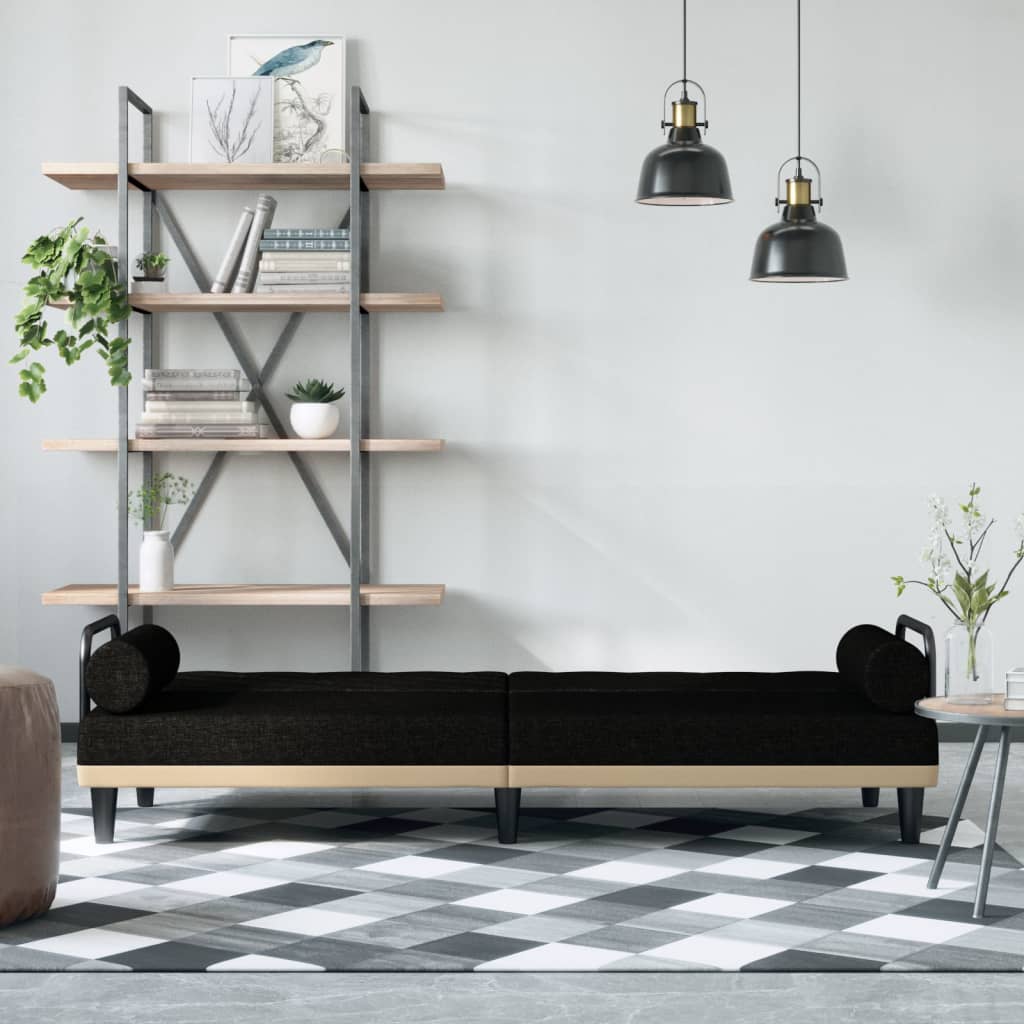 vidaXL Sleeper Sofa with Armrests Sofa Couch Recliner Chair Loveseat Fabric-15