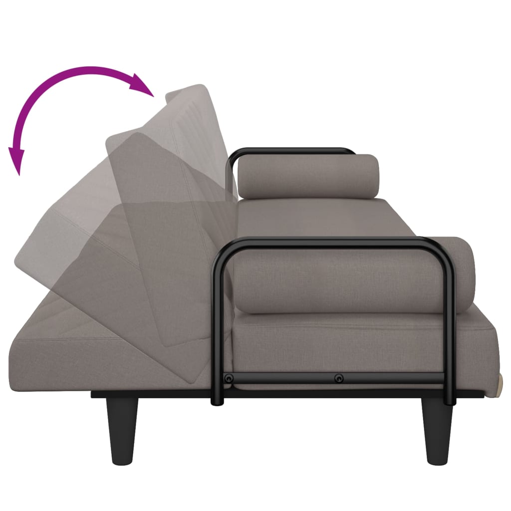 vidaXL Sleeper Sofa with Armrests Sofa Couch Recliner Chair Loveseat Fabric-39