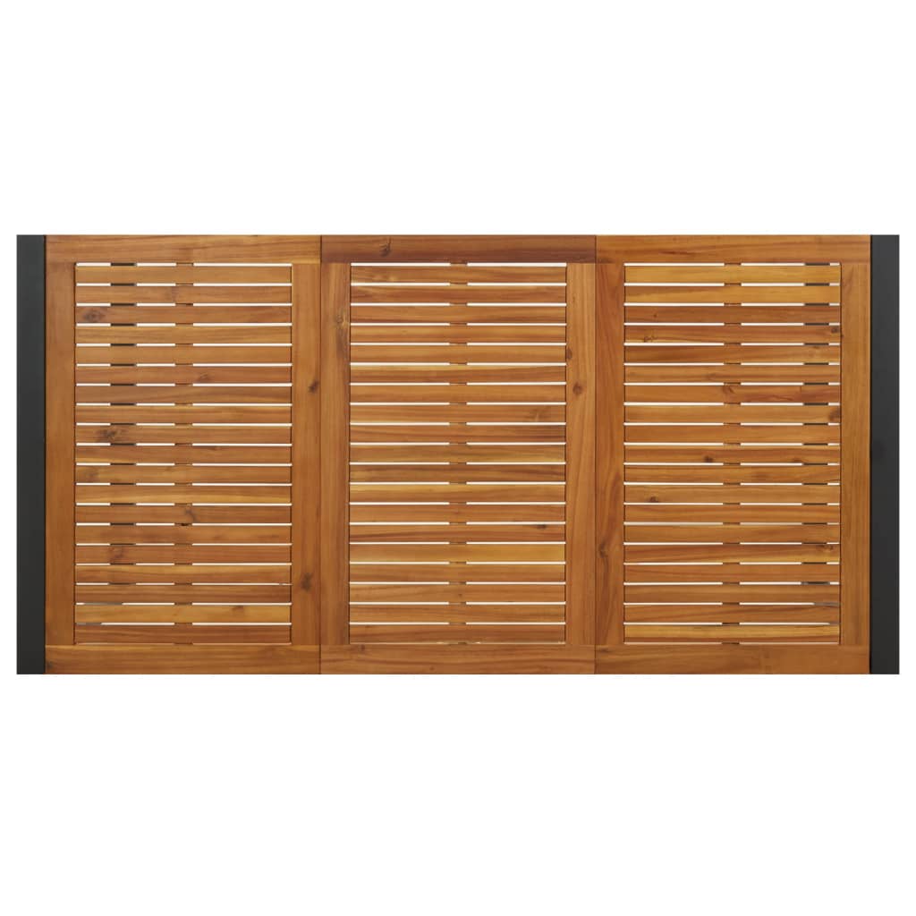 vidaXL Patio Table with U-shaped Legs 55.1"x31.5"x29.5" Solid Wood Acacia-14