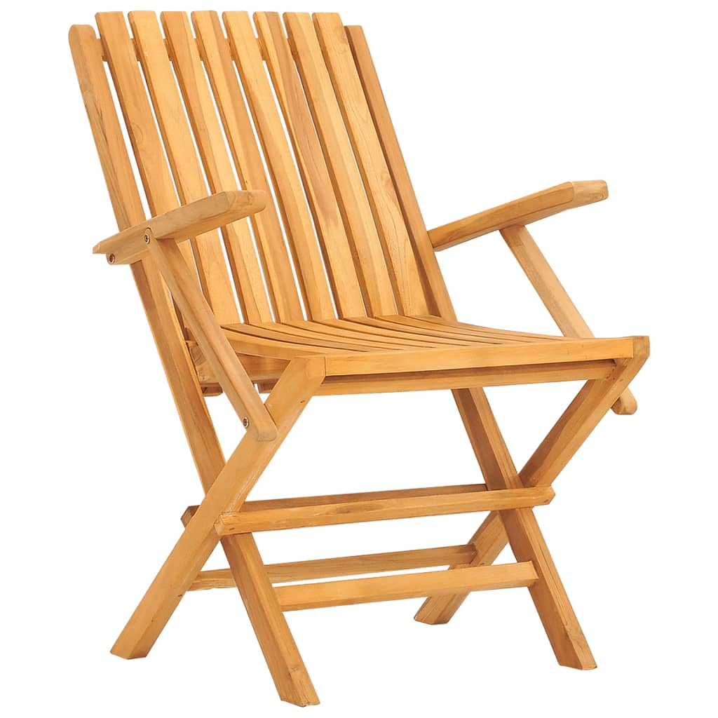 vidaXL Folding Patio Chairs 2 pcs 24"x26.4"x35.4" Solid Wood Teak-1