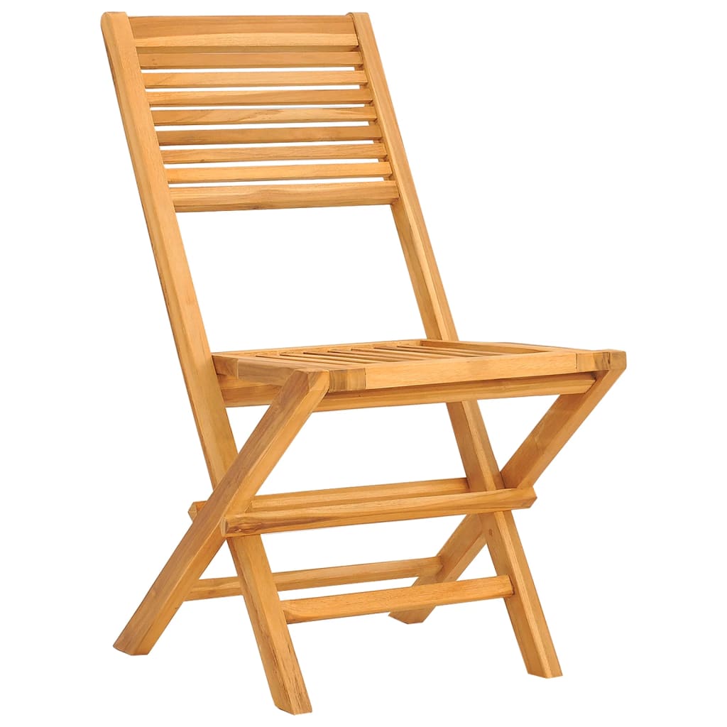 vidaXL Folding Patio Chairs 2 pcs 18.5"x24.4"x35.4" Solid Wood Teak-1