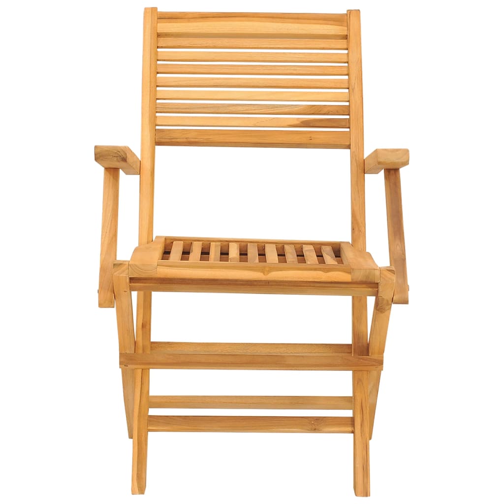 vidaXL Folding Patio Chairs 2 pcs 21.7"x24.4"x35.4" Solid Wood Teak-2