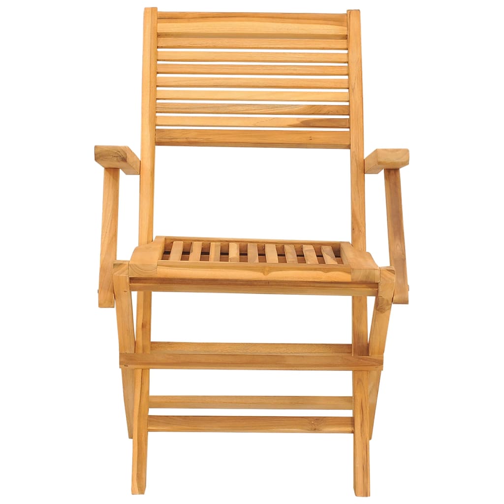 vidaXL Folding Patio Chairs 2 pcs 21.7"x24.4"x35.4" Solid Wood Teak-2