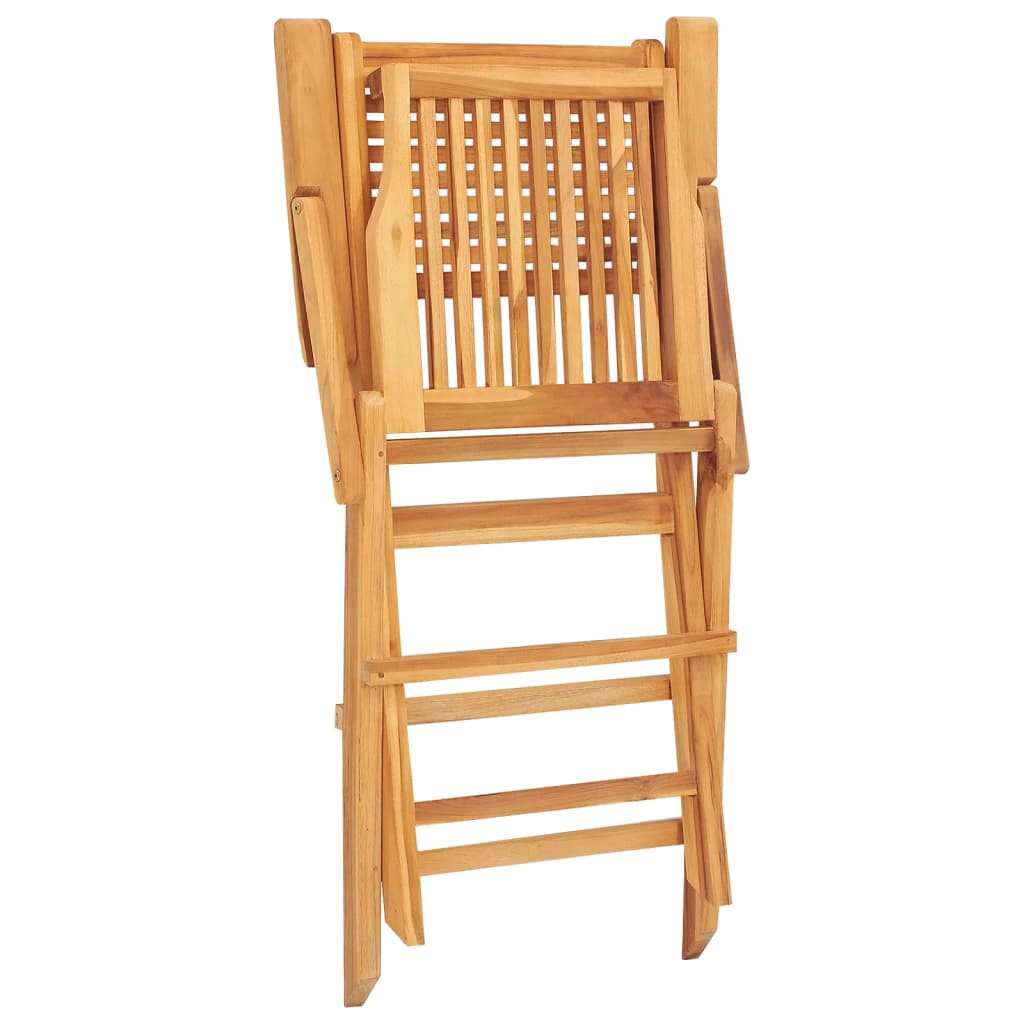 vidaXL Folding Patio Chairs 2 pcs 21.7"x24.4"x35.4" Solid Wood Teak-4