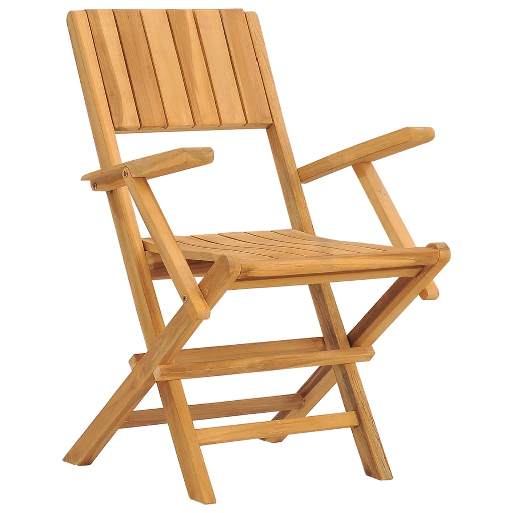 vidaXL Folding Patio Chairs 6 pcs 21.7"x24"x35.4" Solid Wood Teak-1