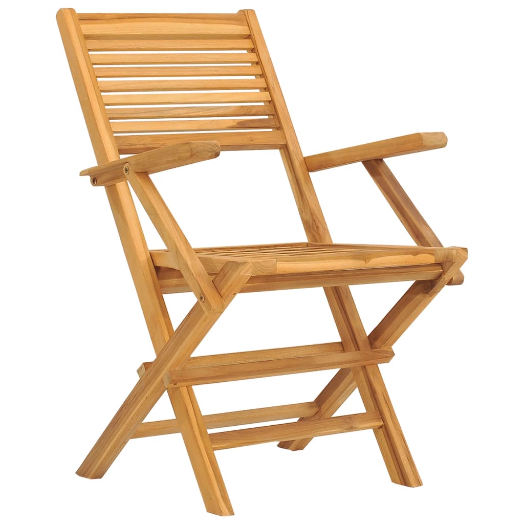 vidaXL Folding Patio Chairs 8 pcs 21.7"x24.4"x35.4" Solid Wood Teak-1