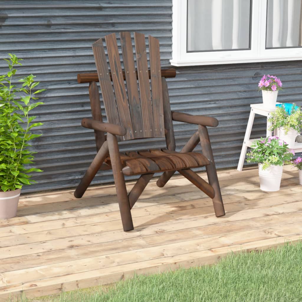 vidaXL Patio Chair 26.8"x33.9"x40.6" Solid Wood Spruce-0