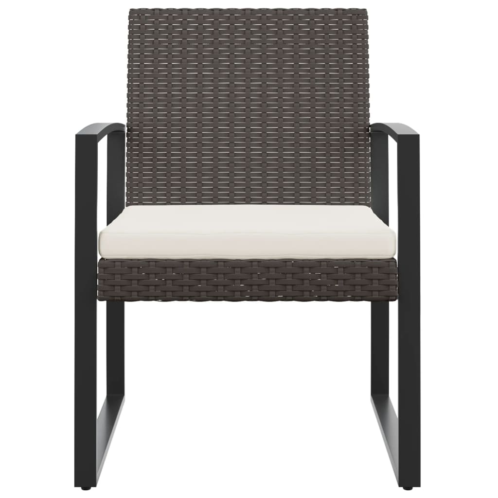 vidaXL Patio Chair 2 Pcs Patio Furniture Dining Chair for Porch PP Rattan-13